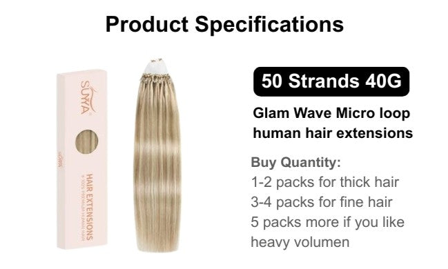 Natural Microlink Hair Extensions