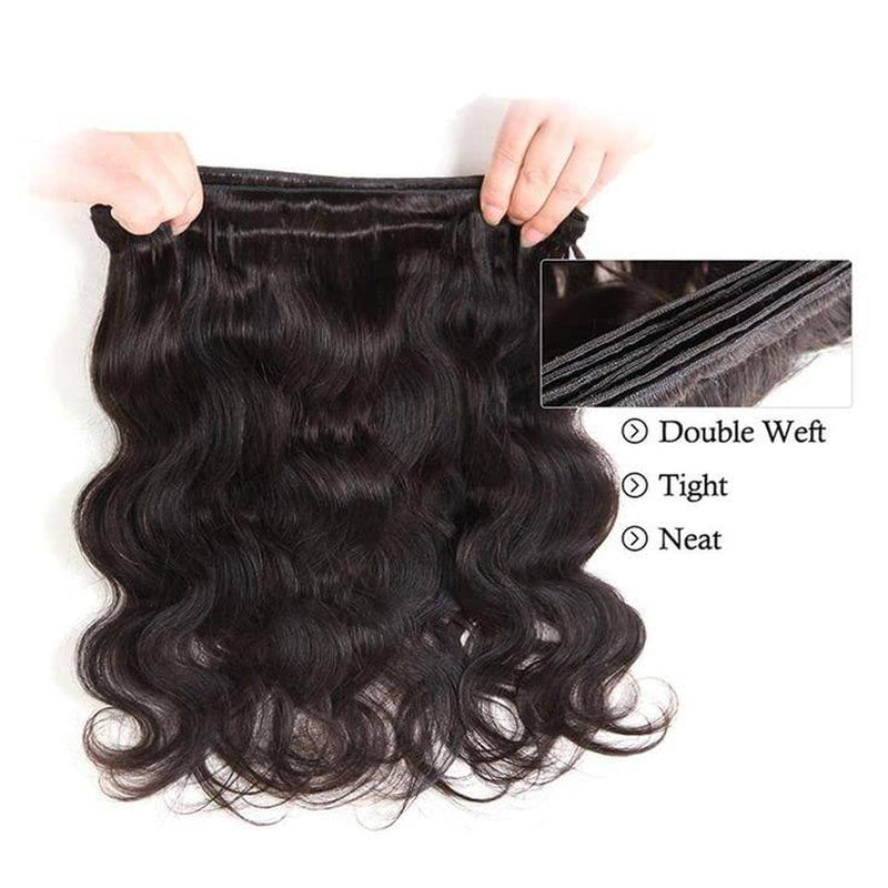 Luxe Body Wave Virgin Hair Bundles – 100% Brazilian Human Hair
