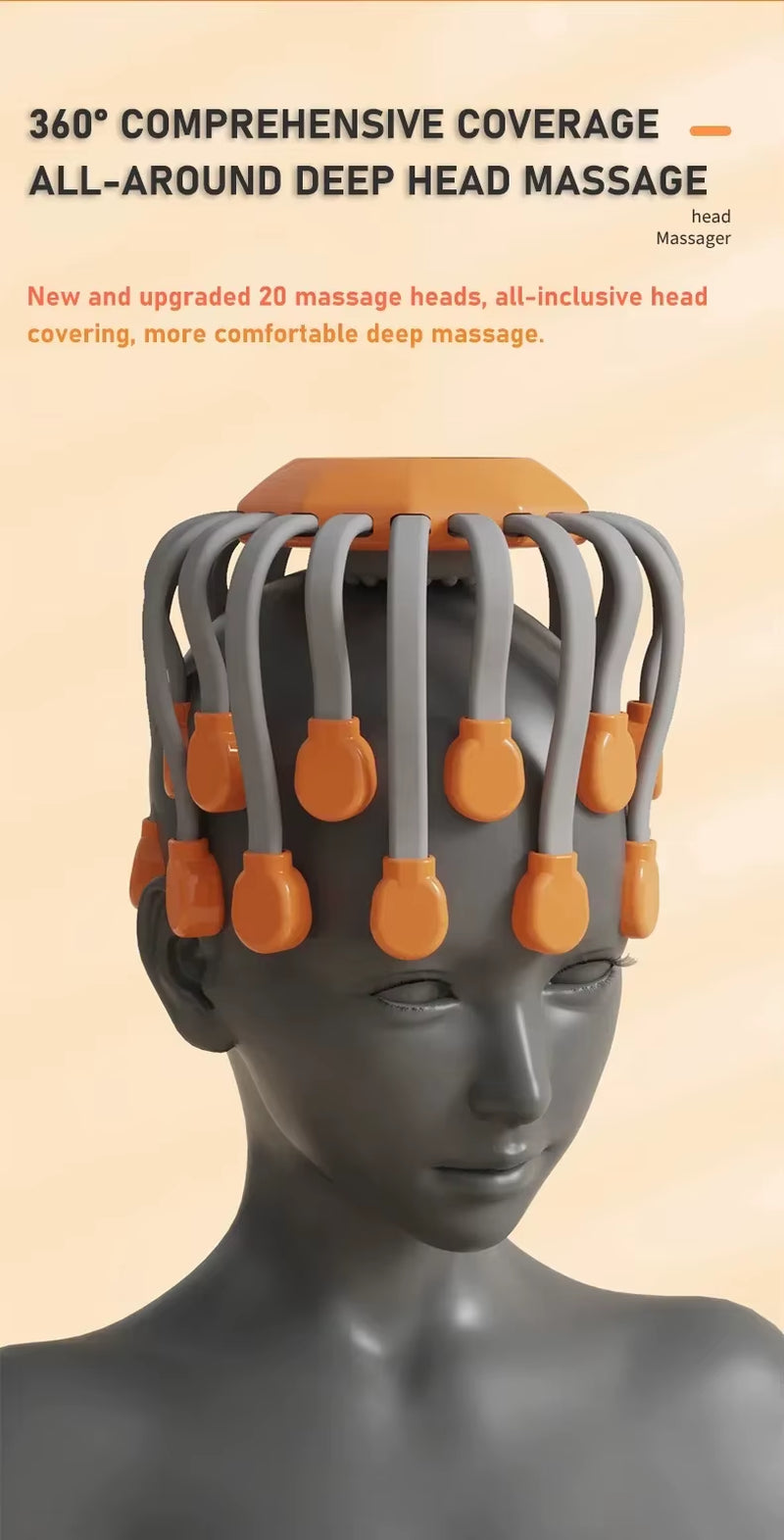 Smart Scalp Therapy Device for Stress Relief & Hair Health